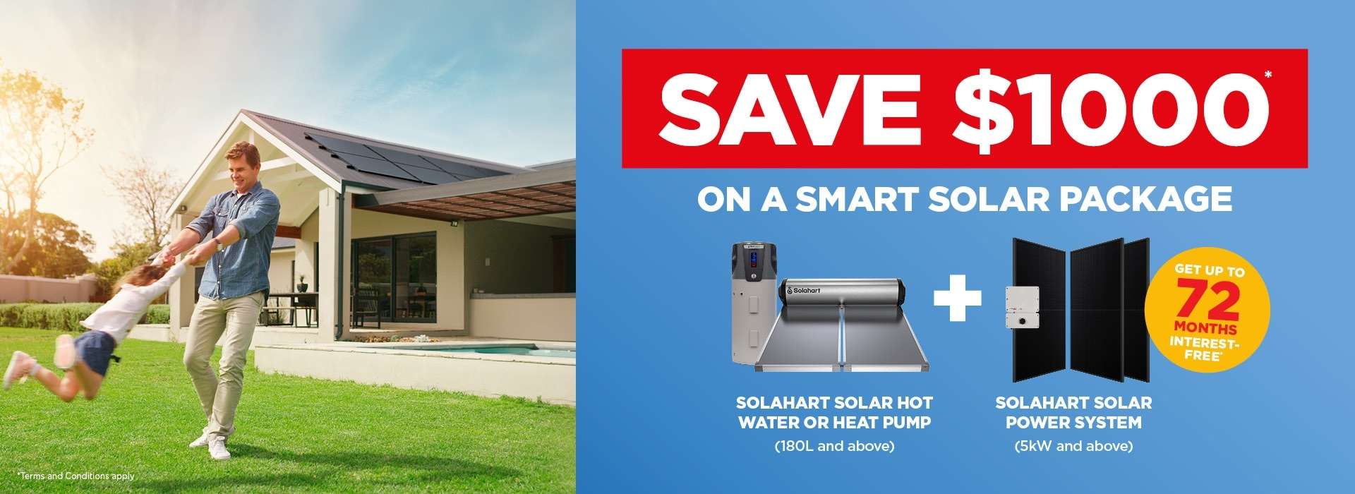 Save $1,000* on a Smart Solar Package from Solahart